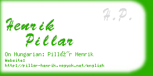 henrik pillar business card